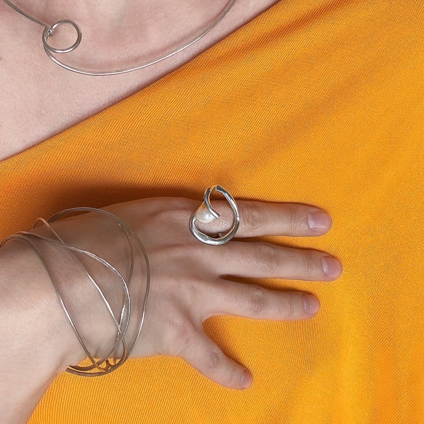 In Between Freshwater Pearl Ring