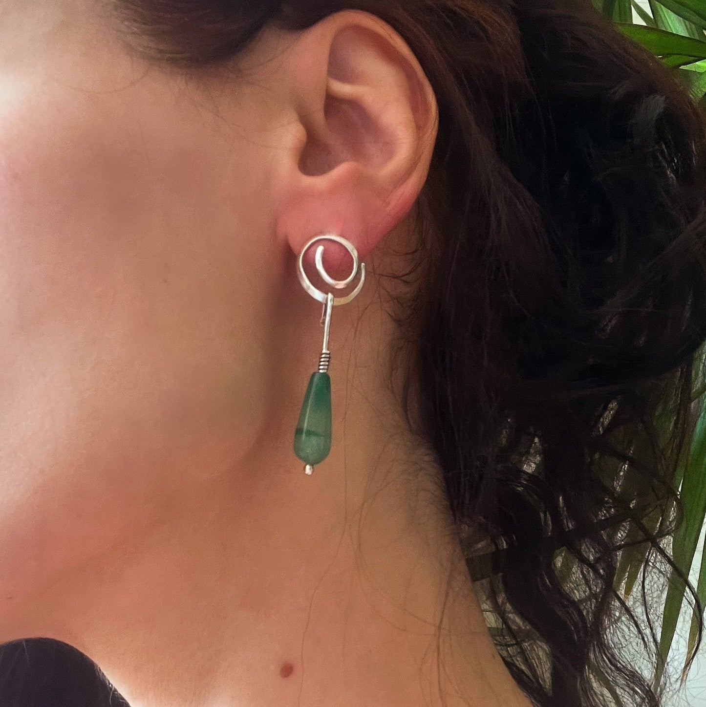Unique handmade silver earrings