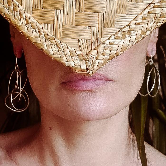 Mismatched handmade silver earrings