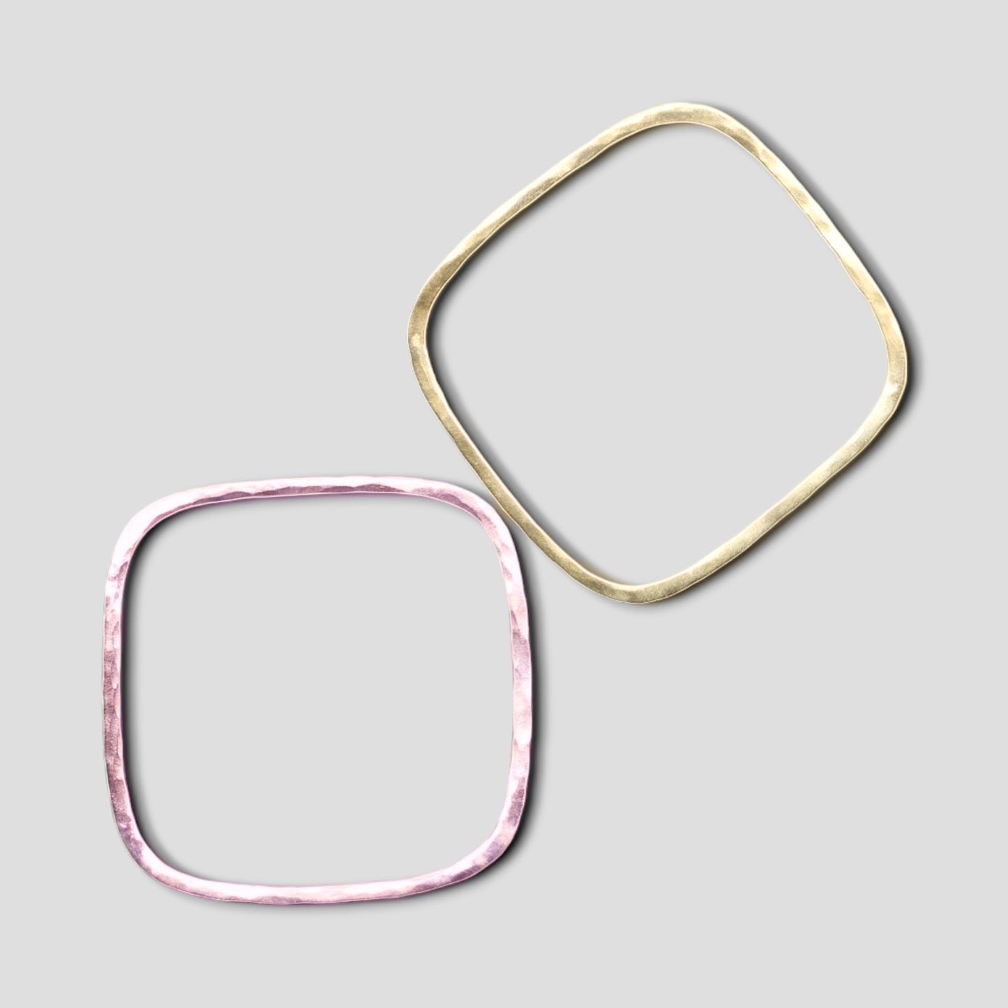 gold and rose gold bangles