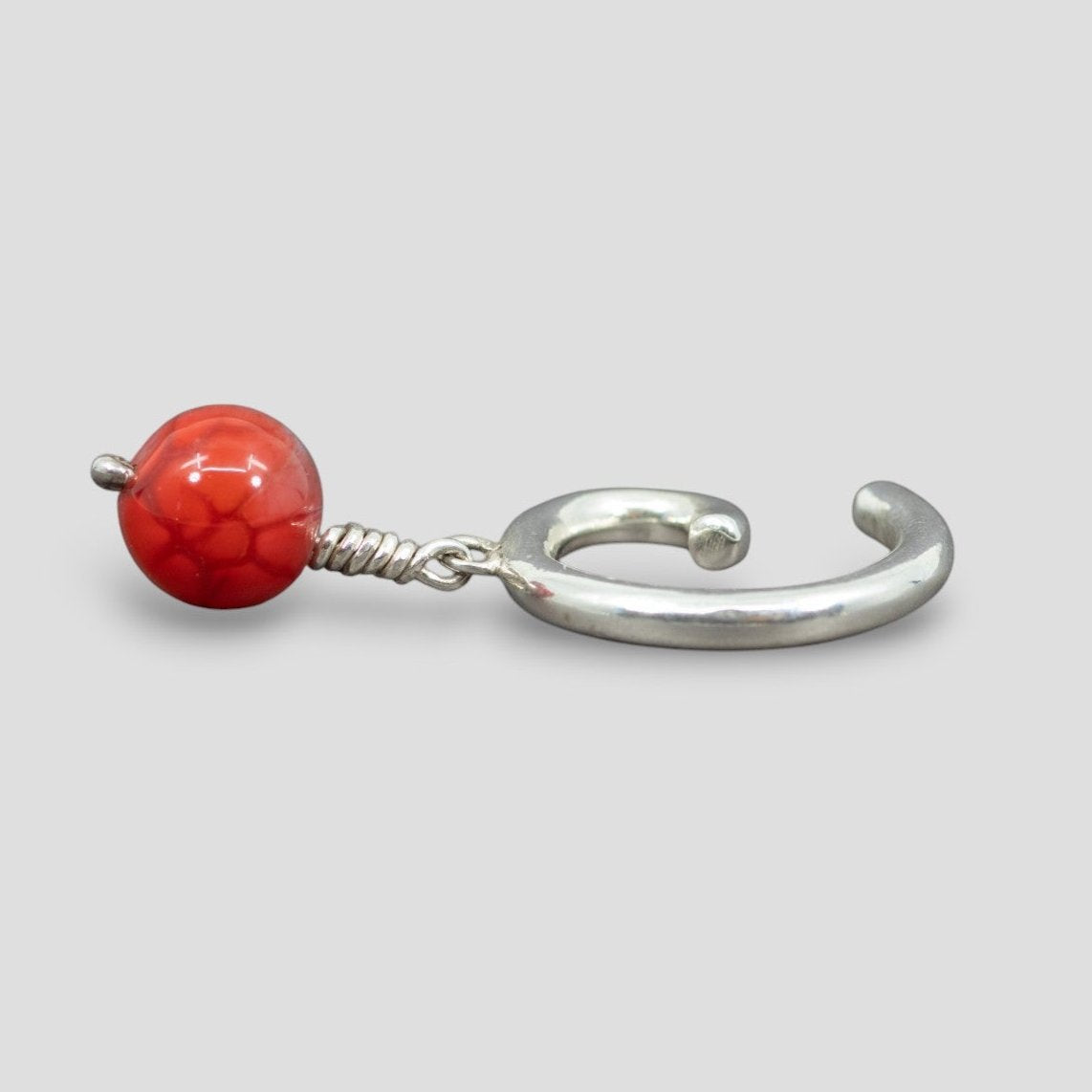 silver chunky ear cuff