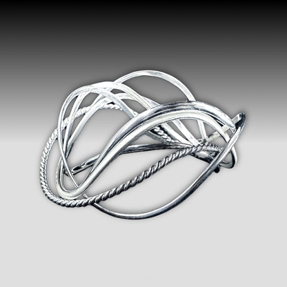 Silver Wave Bangles