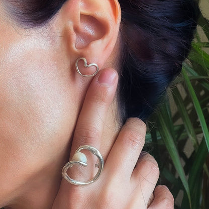 handmade silver heart jewelry