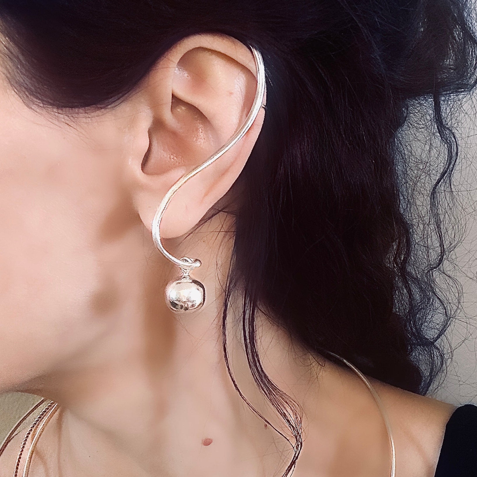 unique silver earring cuff