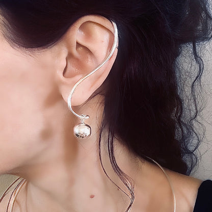 unique silver earring cuff